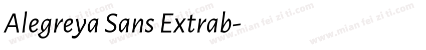 Alegreya Sans Extrab字体转换